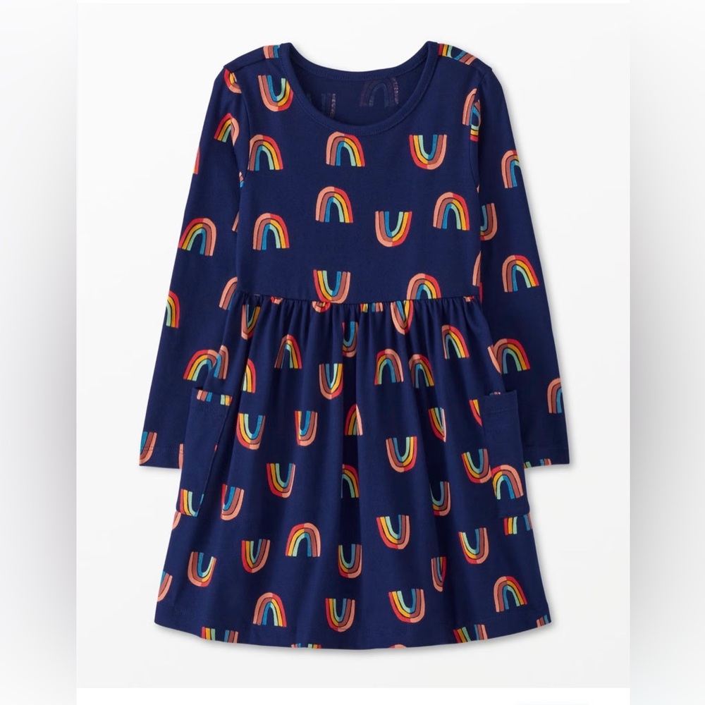 Hanna Andersson Long sleeved skater dress with pockets